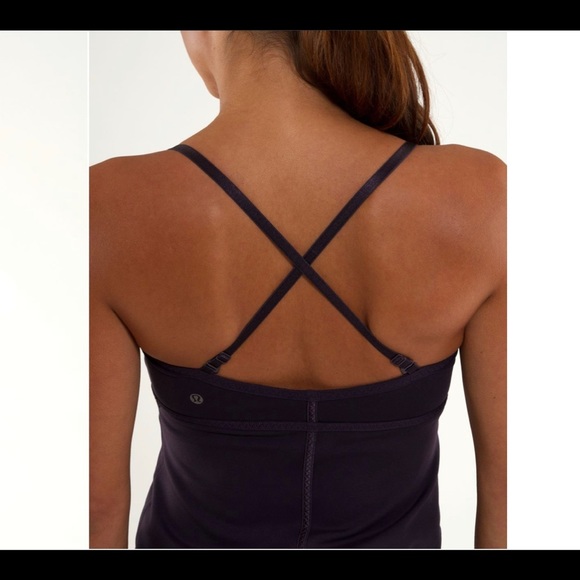 Lululemon Ariel Tank Black Swan Logo Top - Picture 3 of 7